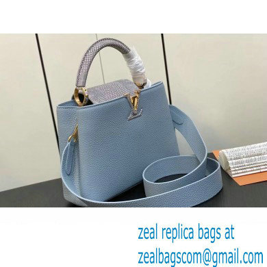 Louis Vuitton Taurillon leather Capucines BB Bag M21166 Olympe Blue 2023