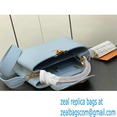 Louis Vuitton Taurillon leather Capucines BB Bag M21166 Olympe Blue 2023