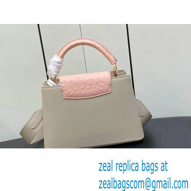 Louis Vuitton Taurillon leather Capucines BB Bag N82904 Beige 2023