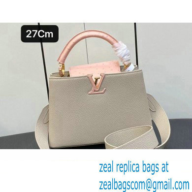 Louis Vuitton Taurillon leather Capucines BB Bag N82904 Beige 2023