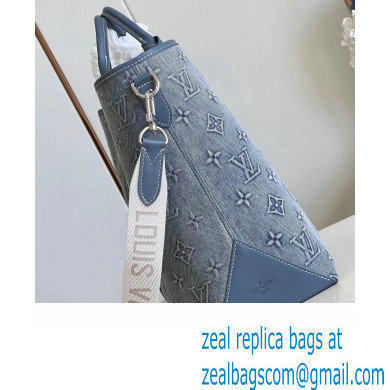 Louis Vuitton Weekend Tote NM Bag in Monogram Washed Denim coated canvas M22537 2023