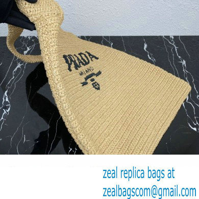 PRADA Crochet tote bag BEIGE 1BC182 2023 - Click Image to Close