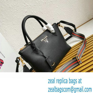 PRADA Grained Leather Shoulder Bag Black 1BA111 2023