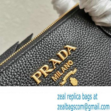 PRADA Grained Leather Shoulder Bag Black 1BA111 2023 - Click Image to Close