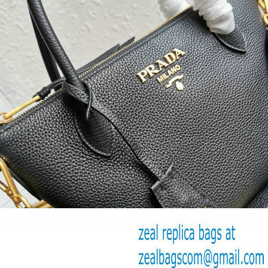 PRADA Grained Leather Shoulder Bag Black 1BA111 2023