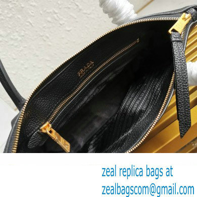 PRADA Grained Leather Shoulder Bag Black 1BA111 2023