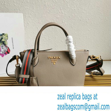 PRADA Grained Leather Shoulder Bag GRAY 1BA111 2023 - Click Image to Close