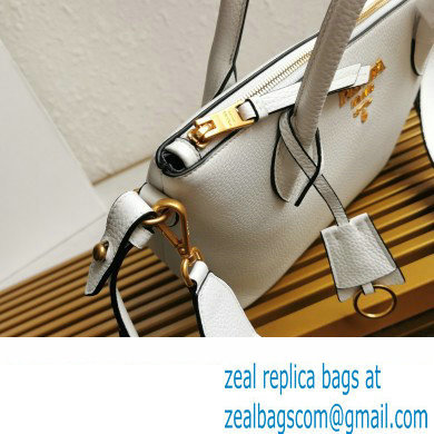 PRADA Grained Leather Shoulder Bag WHITE 1BA111 2023 - Click Image to Close