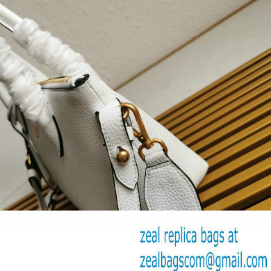 PRADA Grained Leather Shoulder Bag WHITE 1BA111 2023