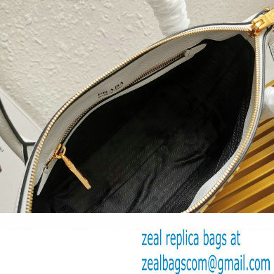 PRADA Grained Leather Shoulder Bag WHITE 1BA111 2023