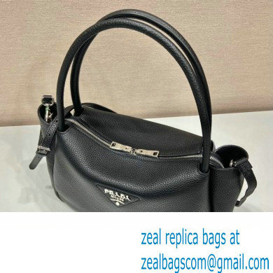 PRADA Large leather handbag 1BC170 BLACK 2023 - Click Image to Close