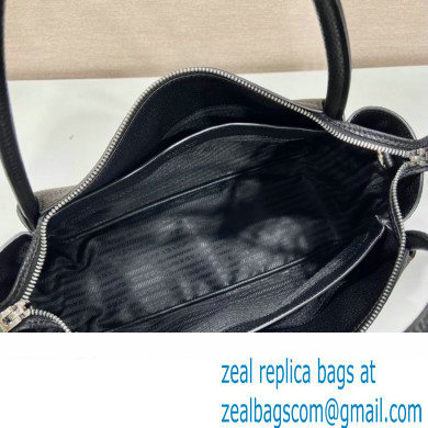 PRADA Large leather handbag 1BC170 BLACK 2023