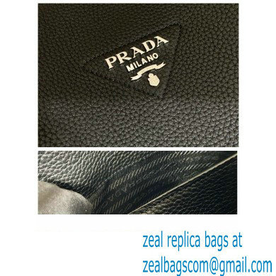 PRADA Large leather handbag 1BC170 BLACK 2023 - Click Image to Close