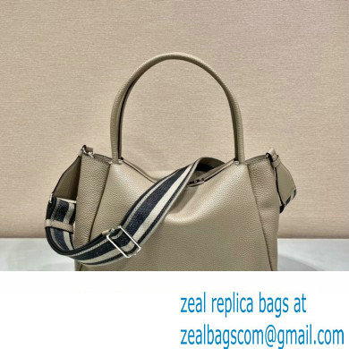 PRADA Large leather handbag 1BC170 GRAY 2023 - Click Image to Close