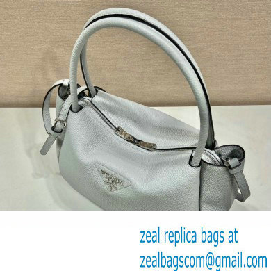 PRADA Large leather handbag 1BC170 SILVER 2023