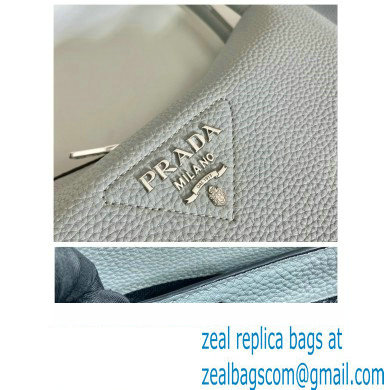 PRADA Large leather handbag 1BC170 SILVER 2023 - Click Image to Close