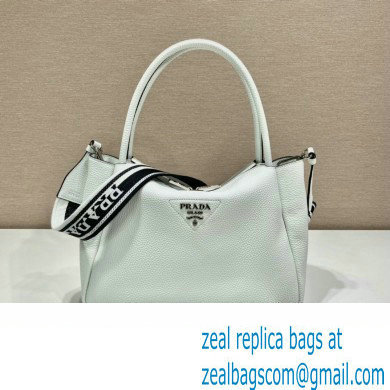 PRADA Large leather handbag 1BC170 WHITE 2023 - Click Image to Close