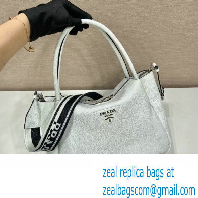 PRADA Large leather handbag 1BC170 WHITE 2023 - Click Image to Close