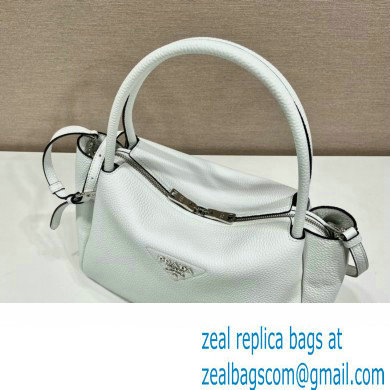 PRADA Large leather handbag 1BC170 WHITE 2023