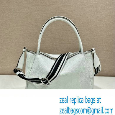 PRADA Large leather handbag 1BC170 WHITE 2023