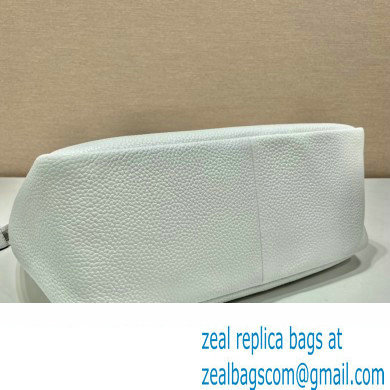 PRADA Large leather handbag 1BC170 WHITE 2023