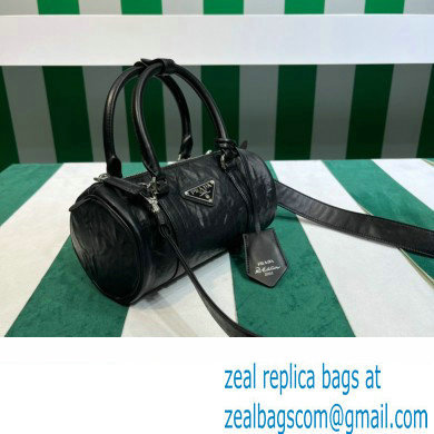 Prada Antique nappa leather handbag 1BA389 black 2023 - Click Image to Close