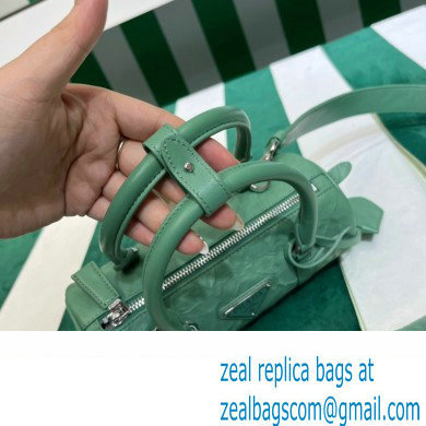 Prada Antique nappa leather handbag 1BA389 green 2023 - Click Image to Close