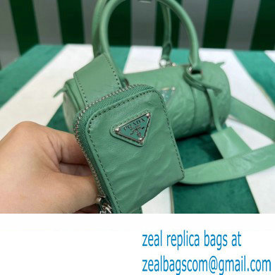 Prada Antique nappa leather handbag 1BA389 green 2023