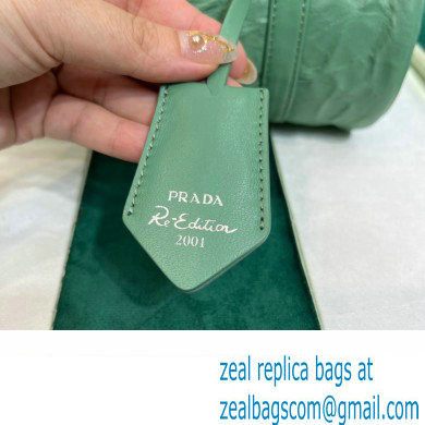 Prada Antique nappa leather handbag 1BA389 green 2023 - Click Image to Close