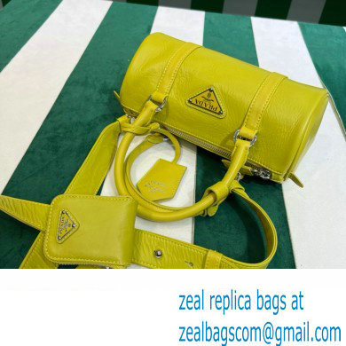 Prada Antique nappa leather handbag 1BA389 yellow 2023 - Click Image to Close