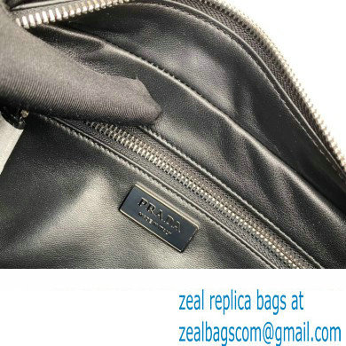 Prada Antique nappa leather multi-pocket top-handle bag 1bb099 Black 2023 - Click Image to Close