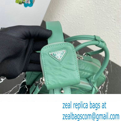 Prada Antique nappa leather multi-pocket top-handle bag 1bb099 Green 2023