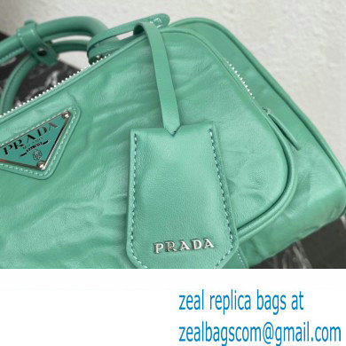 Prada Antique nappa leather multi-pocket top-handle bag 1bb099 Green 2023