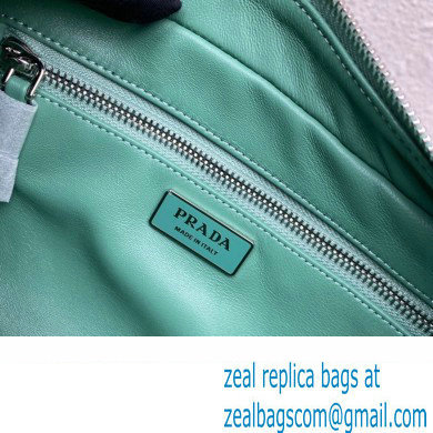 Prada Antique nappa leather multi-pocket top-handle bag 1bb099 Green 2023