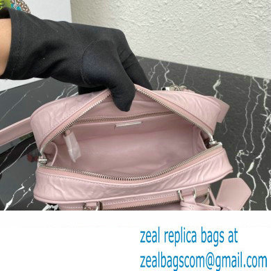 Prada Antique nappa leather multi-pocket top-handle bag 1bb099 Pink 2023