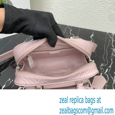 Prada Antique nappa leather multi-pocket top-handle bag 1bb099 Pink 2023 - Click Image to Close