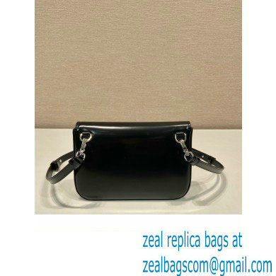 Prada Brushed leather mini-bag with shoulder strap 2VD061 Black 2023 - Click Image to Close