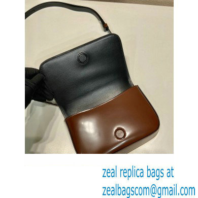 Prada Brushed leather mini-bag with shoulder strap 2VD061 Brown 2023 - Click Image to Close