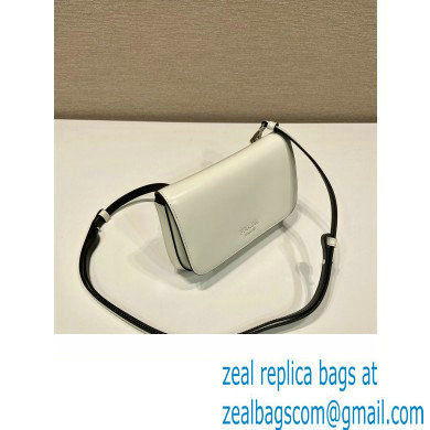 Prada Brushed leather mini-bag with shoulder strap 2VD061 White 2023 - Click Image to Close