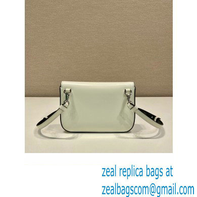 Prada Brushed leather mini-bag with shoulder strap 2VD061 White 2023