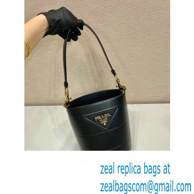 Prada Bucket shoulder bag 1BA380 Black - Click Image to Close