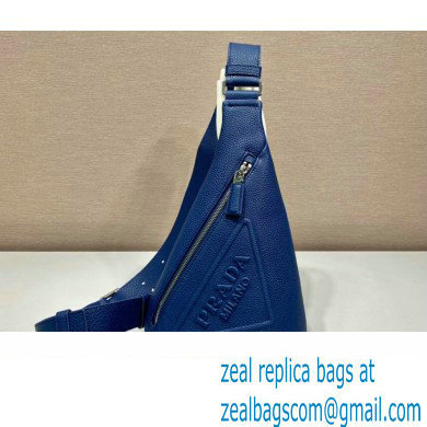 Prada Cross leather bag 2VZ098 Blue 2023