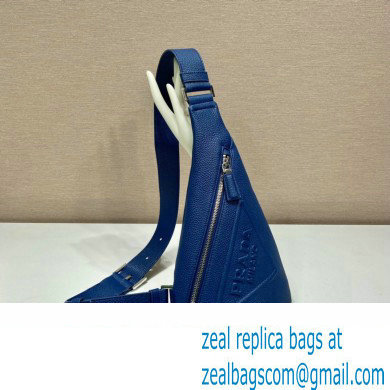 Prada Cross leather bag 2VZ098 Blue 2023