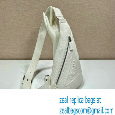 Prada Cross leather bag 2VZ098 White 2023