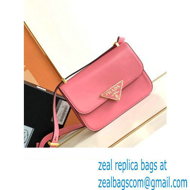 Prada Embleme leather bag 1BD340 PINK 2023