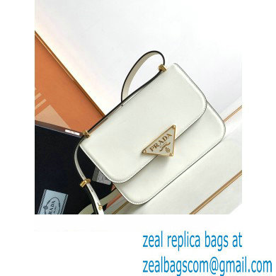 Prada Embleme leather bag 1BD340 WHITE 2023