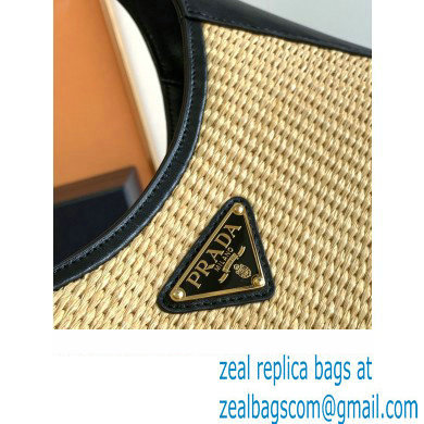 Prada Fabric and leather shoulder bag 1bc179 black 2023