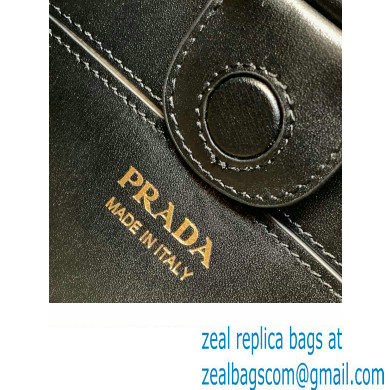 Prada Fabric and leather shoulder bag 1bc179 black 2023 - Click Image to Close