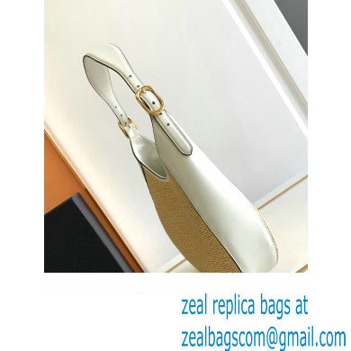 Prada Fabric and leather shoulder bag 1bc179 white 2023 - Click Image to Close