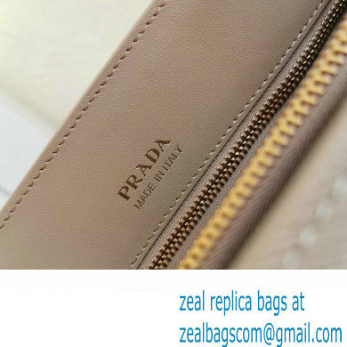 Prada Large Saffiano Leather Handbag 1ba153 Beige 2023 - Click Image to Close